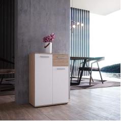 Newroom Chest of Drawers Sideboard Modern Highboard Cabinet Sideboard Drawer Chest of Drawers Multi-Purpose Cabinet 1 and 2 II 60 x 85 x 35 cm II