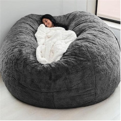 Ijnbhu Bean Bag Chair Cover, Giant Fur Bean Bag, Sofa Cover, Extra Large Washable Bean Bag Cover for Children, Bean Bag Cover Without Filling (Colour 15, Size: 1.52 M)