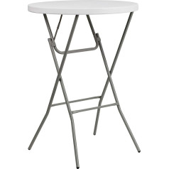 Flash Furniture Folding Table, White, 79.38 x 79.38 x 111.13 cm