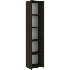 Framire B-40 Office Bookcase in Wenge Oak, 5 Shelves, Bookcase for Living Room, Bedroom, Studio, Office, 180 x 40 x 30 cm