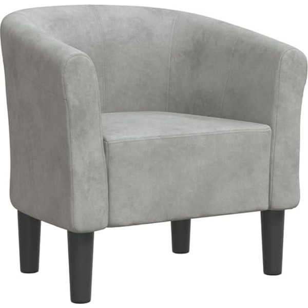 Vidaxl Club Chair Light Grey Velvet
