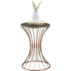 [En.casa] Metal Side Table in Hourglass Shape in Various Frame Colours Coffee Table Sofa Table Living Room Table Metal Table