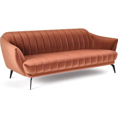 Siblo Sofa Tore 3 Collection - Modern Sofa with Armrests - Elegant Couch - Living Room Furniture - Comfortable Upholstered Sofa - 2-Seater Sofa - 217 x 96 x 82 cm - Pink