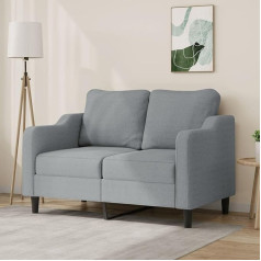 Lapooh 359351 2-Seater Sofa, Light Grey, 120 cm Fabric, Lounge Sofa, Sofas & Couches, Relax Sofa, Couch for Living Room, Couch with Sleep Function