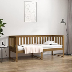 Zeyuan Day Bed, Sofa Bed, Couch with Sleep Function, Sofa Bed, Sofa Bed, Sofa Bed, Sofa Bed, Daybed, Youth Bed, Couch Bed, Honey Brown, 80 x 200 cm, Solid Pine Wood