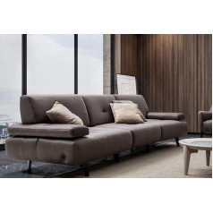 Jv Möbel Modern Grey 3 Seater Comfort Sofa Italian Design XXL Sofa Couch Furniture
