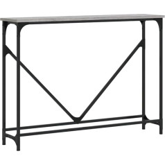 Makastle Console Table Hallway Table Decorative Living Room Bedroom Standing Shelf Side Table Sofa Table Entrance Table Behind Sofa, Grey Sonoma 102 x 22.5 x 75 cm Wood Material