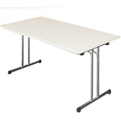 Lüllmann 350602 Folding Table Conference Table Canteen Table 140 x 70 cm Maple Decor