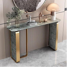 Isolay Konsolentische für Den Eingangsbereich, Moderner Tisch mit Tischplatte Aus Weißem Sinterstein, Sockel Aus Kohlenstoffstahl, Sofatisch für Das Wohn- und Schlafzimmer (Color : Style 1, Size : 120x35x8