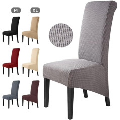 ‎Balladhome Chair Covers, Pack of 6, Elegant Chair Covers, Stretch Chair Cover, Elastic Spandex, XL Chair Covers, Universal Stretch Cover, Removable, Washable Chair Cover for Hotel, Large Dining Room Chairs (6