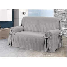 Sofa Bed Cover with Ties Position Lord Type O.B., grey