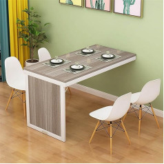 Siocnieqae Klapptisch Wandmontierter Klapptisch vielseitiger kleiner Tisch,Ökologische Massivholzplatte, lackierter Stahlrahmen, dichter Kantenversiegelungsprozess, einzeiliger Griff, Hardware-Zubehör ( Color :