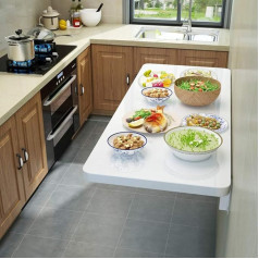 KARFRI Wandklapptisch, multifunktionale einfache Werkbank, ausgewählte umweltfreundliche Bretter, sicher und geruchsfrei