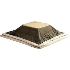 Kotatsu Heating Table Tatami Notebook Bed Tray Table Japanese Oven Table Set with Plush Blanket Comfortable Carpet Kotatsu Heating Washable (Colour: Green, S: 75 x 75 cm)