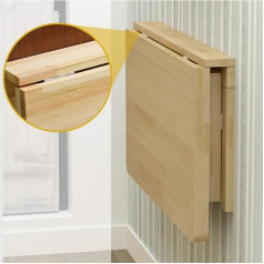 Zyfa Wall Folding Table, Folding Table, Kitchen Table, Dining Table, Foldable Wooden Wall Hanging, Oblong and Dining Table, Desk, Breakfast Table, Desk, Multipurpose Table