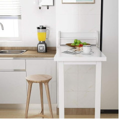 Folding Table Solid wood bar table against the wall hanging folding table bar table restaurant long table home small apartment invisible folding table takes up no space and stable loading.