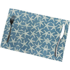 Mqgmz Tischsets 6er Set Seestern Küste Wolle Druck Hitzebeständig Waschbar Küche Wärme Esszimmer Home Küche Tischdekoration