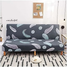 Sofa Cover 3 Seater Without Armrest Elastic Sofa Cover Universal Non-Slip Foldable Sofa Bed Covers Spandex Couch Cover Sofa Slipcovers (Color : R, Size : 190-225cm)