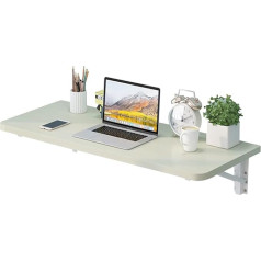 Loerss Folding Table for Wall Mounting, Small Fold-Down Dining Table, Workbench Desk, Work, Reading and as a Shelf (Size: 80 x 30 cm/31.4 x 11.8 inches, Colour: White Maple)