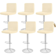 ‎Showgeous Showgeous Set of 6 Bar Chair Covers, Bar Stool Covers, Stretch Removable Dining Room Chair Covers for Pub Counter, Dining Chair, Bar Stool, Counter Slipcovers, Dining Room Chair Protective Cover