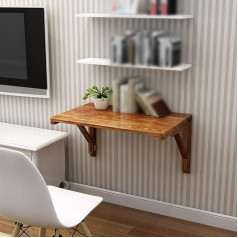 Folding Wall Table Folding Wall Table Wall Mounted Floating Folding Table Made of Solid Pine Wood Multifunctional Computer Table Workbench Dining Table Carbonated