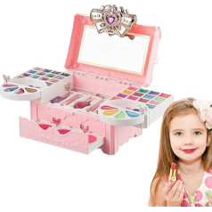 Kinder-Make-up-Set, Prinzessinnen-Spielzeug-Kosmetikset, kreatives Mädchen-Make-up-Set, neuartiges Make-up-Set für Kinder, waschbares Make-up-Set für Mädchen, Urlaubs-Make-up-Set für Kinder, Spiel-Mak