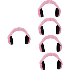 Toyvian 5st -ohrenschützer Gehörschutzkopfhörer Für Babys -ohr-kopfhörer -kopfhörer Ohrenschützer Geräusche Flugzeug-kopfhörer Rosa Gummiband Neugeboren Schwamm Kleinkind