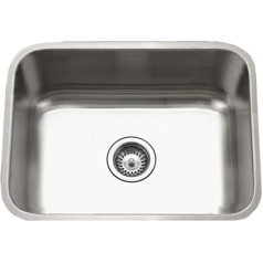 Houzer STS-1300-1 Eston Series Undermount Stainless Steel Single Bowl Kitchen Sink, 18 Gauge by HOUZER