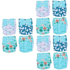 ifundom Pack of 12 Washable Nappies Potty Training Underwear Bag Fabric Nappy Waterproof Nappy Environmental Protection Material TPU Breathable Film Men and Women Dry Cloth