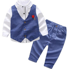 Fashion Infant Clothing for Toddler Boys Long Sleeve T Shirt Tops Vest Coat Pants Child Kids Gentleman Outfits