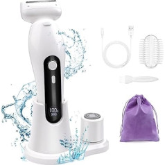 Canvalite Women's Epilator for Hair Removal/Hair Remover, 2-in-1 Electric Shaver, Wet Dry Razor, Hair Removal for Face, Legs, Bikini, Painless Epilator with USB Rechargeable