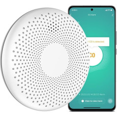 Smart Smoke Detector and Carbon Monoxide Detector WLAN - 10 Year Battery - Aroha Smart Connect Combination CO Detector & Fire Alarm - Tuya & Smartlife