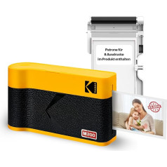 KODAK Mini 2 ERA 4PASS Mobile Photo Printer (5.3 x 8.6 cm) (Yellow, Photo Printer + 8 Sheets)