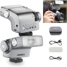 JINBEI 25W Hi-5 Retro Camera Flash Speedlite GN16 with S1/S2 Photo Sensor Modes CCT 6000K±200K Built-in for Sony Canon Nikon Fuji Olympus Hot Shoe