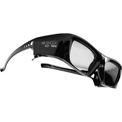 Hi-SHOCK DLP Pro 7G Black Diamond DLP Link 3D Glasses Compatible with DLP 3D Projectors from Acer, BenQ, Viewsonic, Optoma, LG [Shutter Glasses | 96-200 Hz - Rechargeable | DLP Link]