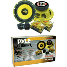 PYLE PLG6C 2-Way Speaker 6.5 Inch 16.5 cm 200 Watt RMS and 400 Watt Max Impedance 4 Ohm with Woofer Tweeter and Crossover, Yellow Colour, 1 Kit