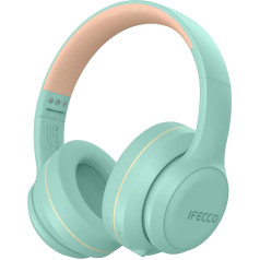 IFECCO Bluetooth Headphones, Over-Ear Headphones Wireless with Microphone, Foldable HiFi Stereo Wireless Headphones for Travel, Office, Mobile Phone, PC (Green)