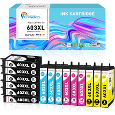 Clywenss 603 XL Printer Cartridges Compatible with Epson 603XL for Expression Home XP-3100 XP-3150 XP-3105 XP-2100 XP-2105 XP-4100 XP-4105 2155 WorkForce WF-2810 WF-2820 WF-2840 2845 2870 15. -Pack