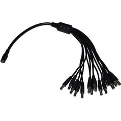 BW DC 1 Frau zu 16 Mann-Energien-Teiler-Adapter-Kabel für CCTV-Kamera