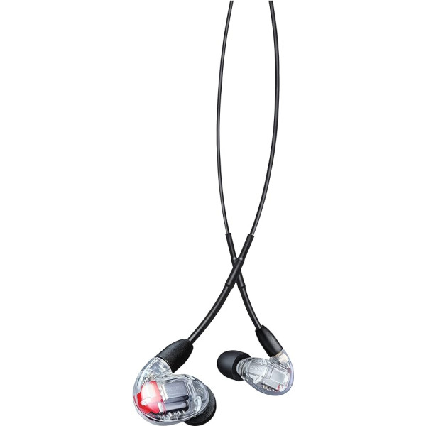 Shure SE846 Kabelgebundene Sound Isolating Ohrhörer, hochauflösender Klang, Vier Treiber, anpassbare Frequenzgang, sicherer In-Ear, abnehmbares Kabel, kompatibel mit Apple-und Android-Geräten - Klar