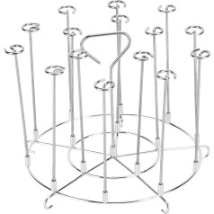 Skewers Stand 304 Stainless Steel Vertical Skewers Holder Set Multifunctional Grill Drying Grid Air Fryer Accessories for Pinxia (8QT)