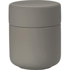 Zone Denmark Ume Ceramic Jar with Lid for Bathroom, Decorative Bathroom, Bathroom Organiser, Pretty Tin for Storage, Ceramic, Diameter 8.3 cm, Height 10.3 cm, Taupe