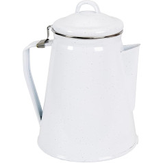 Stansport Enamel Percolator Coffee Pot 8 Cup - White