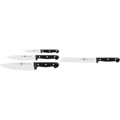 Zwilling Knife Set, 3 Pieces, Paring/Garnish Knife, Silver, Black & 1002169 Bread Knife, Blade Length: 20 cm, Blade with Serrated Edge, Stainless Special Steel/Plastic Handle, Silver/Black