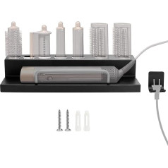 QWORK® Wall Mount Holder Organiser Compatible with Dyson Airwrap Curling Iron Wand Barrels Brushes
