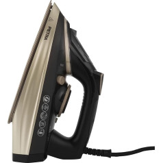 Petra PF0820VDEEU7 Steam Iron - Iron with Double Ceramic Sole, 3100 W Hand Iron with 200 g Steam Jet and Water Spray, 300 ml Water Tank, Anti Limescale and Drip Protection