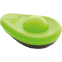 KitchenCraft Food Huggers Avocado Aufbewahrungs-Set mit 2 Silikon Lebensmitteldeckeln, verschiedene Größen, Grün, 13 x 9.5