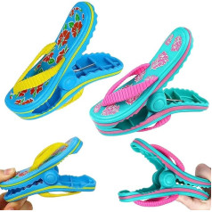 Mehrfarbige Slipper-Handtuch-Clips, starker Strandkorb-Handtuch-Clip-Halter, große Neuheit, Sonnenliege, Strandkorb, schwere Wäsche, Kleidung, Sonnenliege, Kunststoff, Badetuch-Clip für Urlaub,