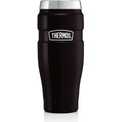 Thermos Coffee-to-Go Thermal Mug Stainless King 0.47-Litre 7 Hours Hot, 18 Hours Cold, BPA-Free, Matt Black, 0,47 l