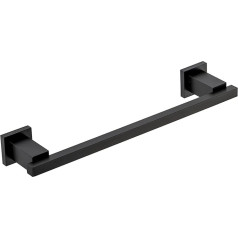 Sagittarius One 270S1-B Towel Rail Matt Black | Towel Rail Bathroom 40 cm | Towel Rail Black Made of Brass | Towel Rail Wall Black | Towel Holder Square Rustproof